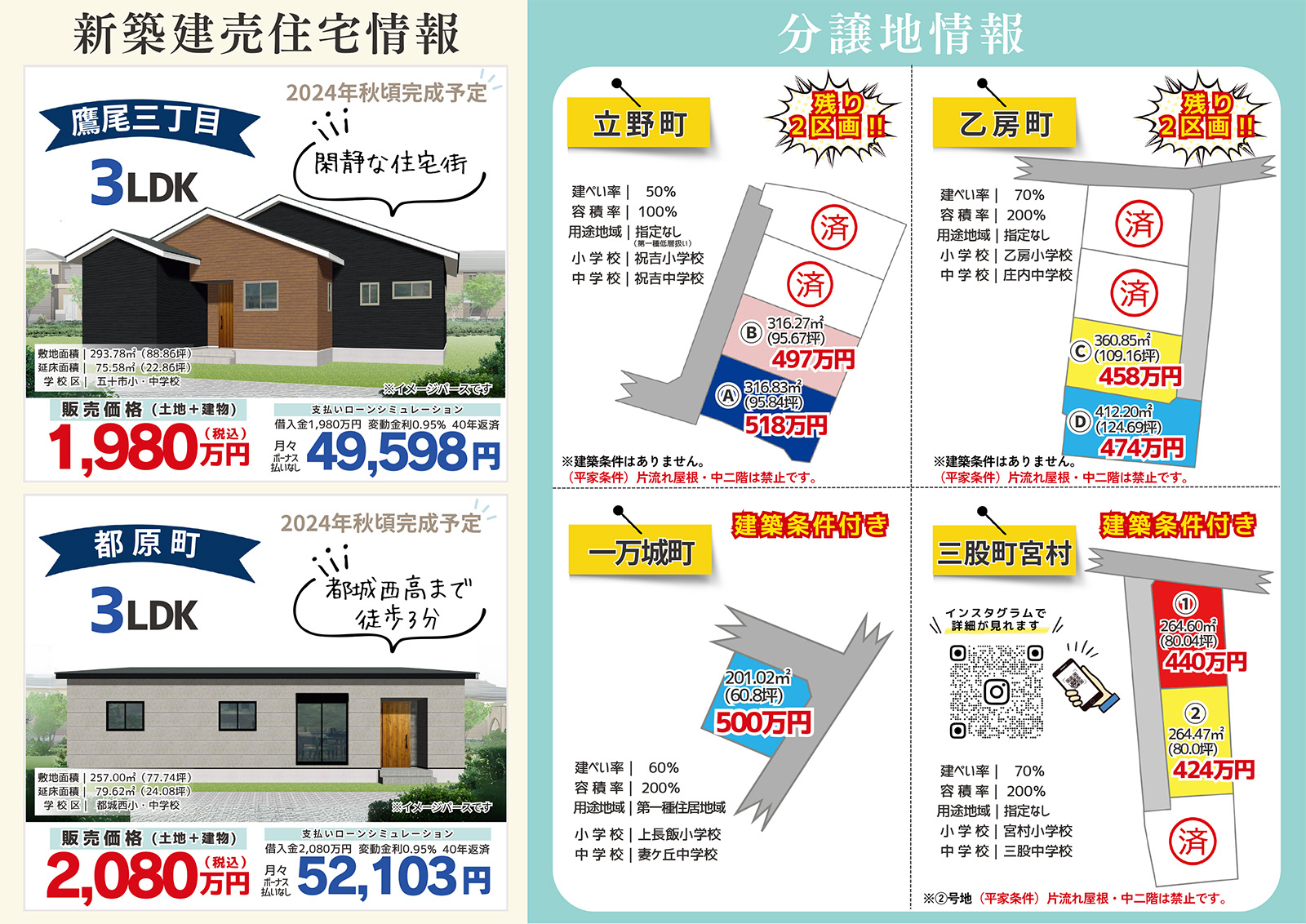 2棟同時開催!!「建売住宅展示会」 – ワダハウジング｜手持ち金0円でマイホーム！